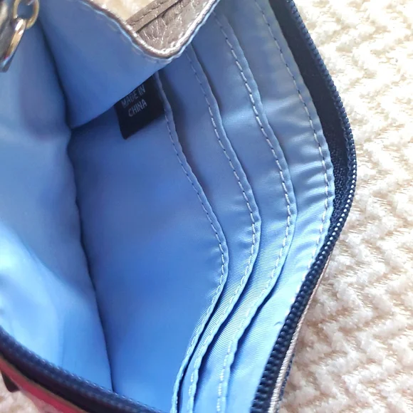 Coach Poppy Wordblock Denim Card Case/Wristlet - Picture 5 of 14